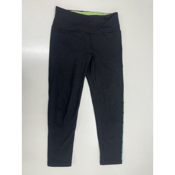 Victorias Secret Sport Womens Leggings Size XS Black Rainbow Knockout Capri - Picture 1 of 11